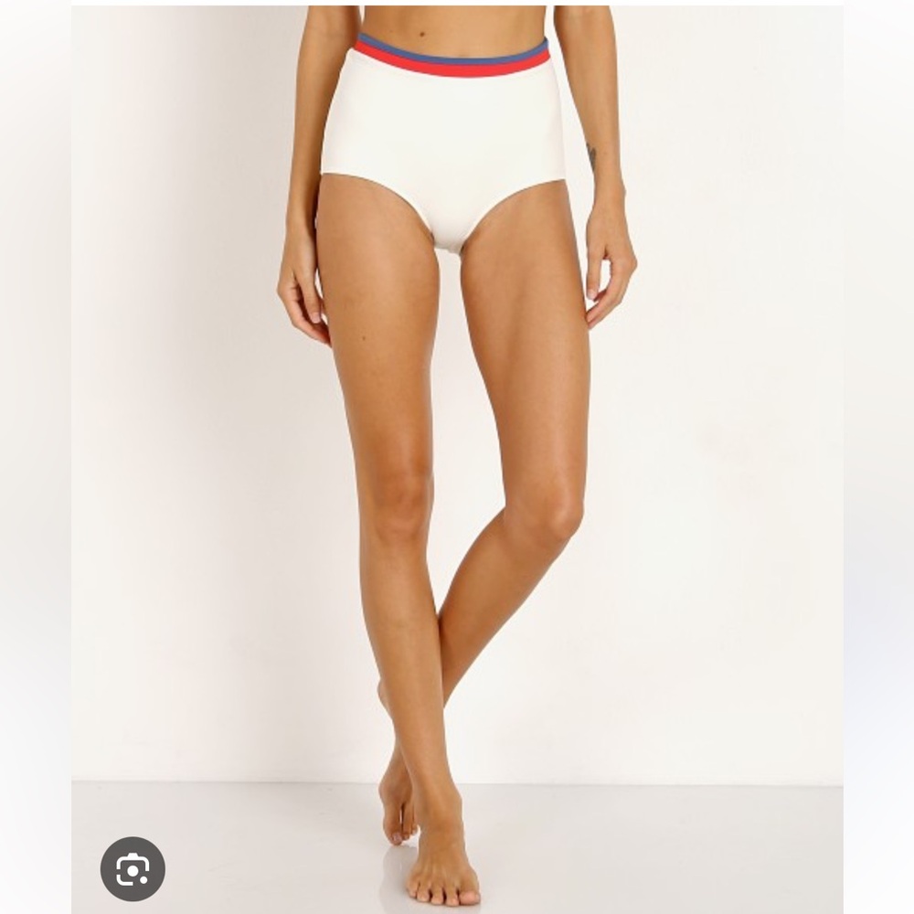 SOLID & STRIPED Cream Katie Bikini Bottom